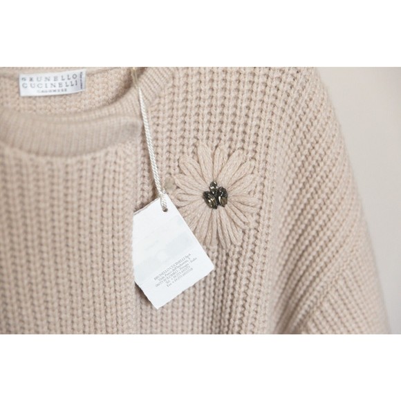 Brunello Cucinelli Cashmere Cardigan Sweater Swarovsky crystals Top S - Picture 2 of 6